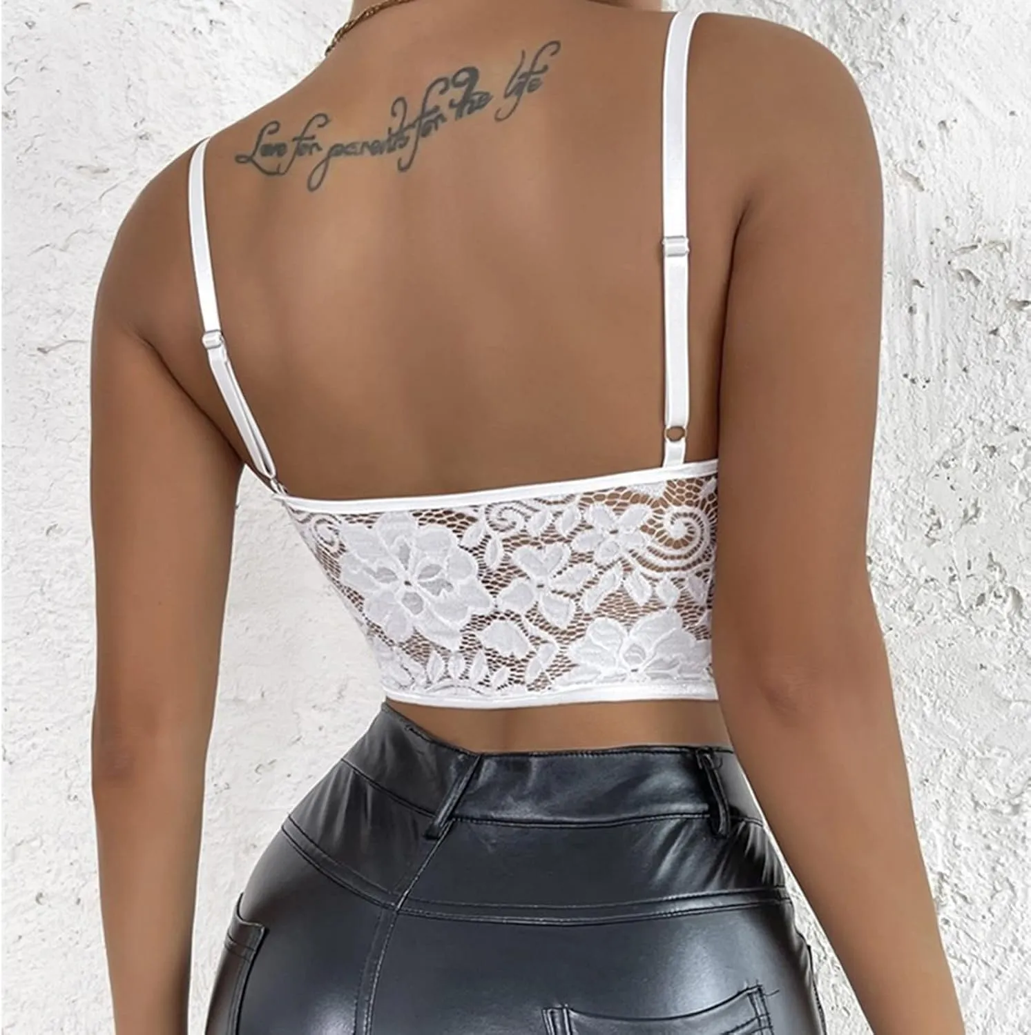 Black Crop Tops for Women Floral Bralette Bralet Bra Tank Cami Crop Underwear Rave Outfit