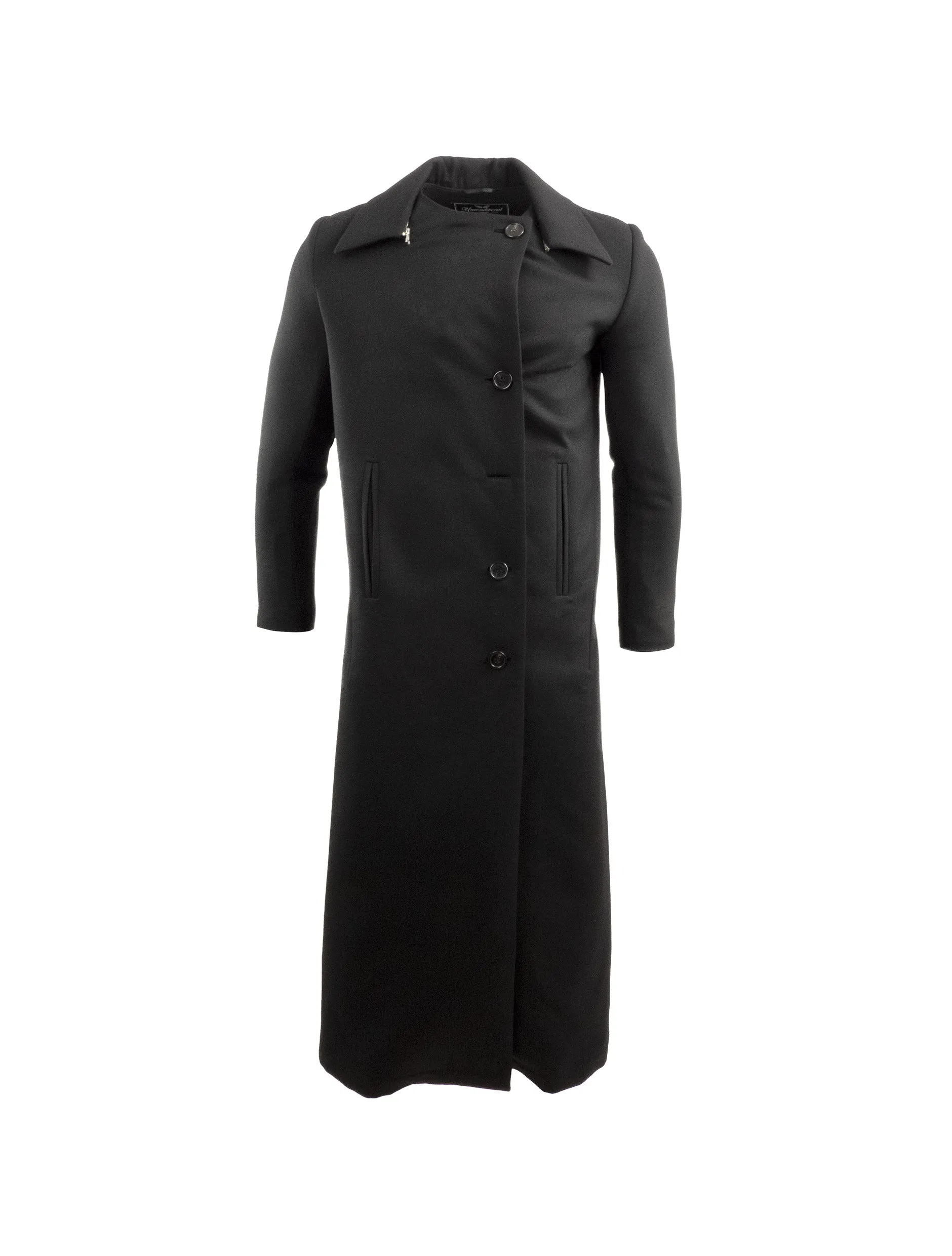 Black Longline Wool Coat