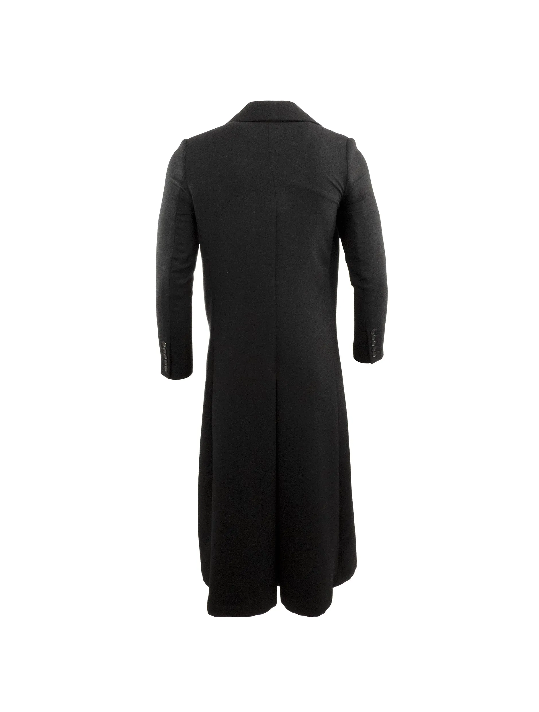 Black Longline Wool Coat