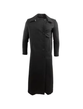 Black Longline Wool Coat