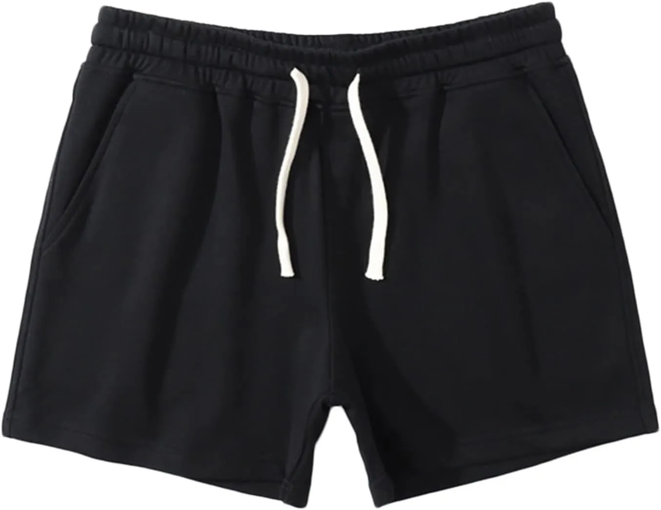 Mens Beach Summer Shorts Elastic Waist Drawstring Running Athletic Soft Cotton Shorts Vacation Lounge Comfy Sleepwear