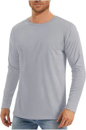 Men's UPF 50  Rash Guard Swim Fishing Sun Shirts Long Sleeve SPF UV Sun Protection Tshirts for Outdoor Casual Workout