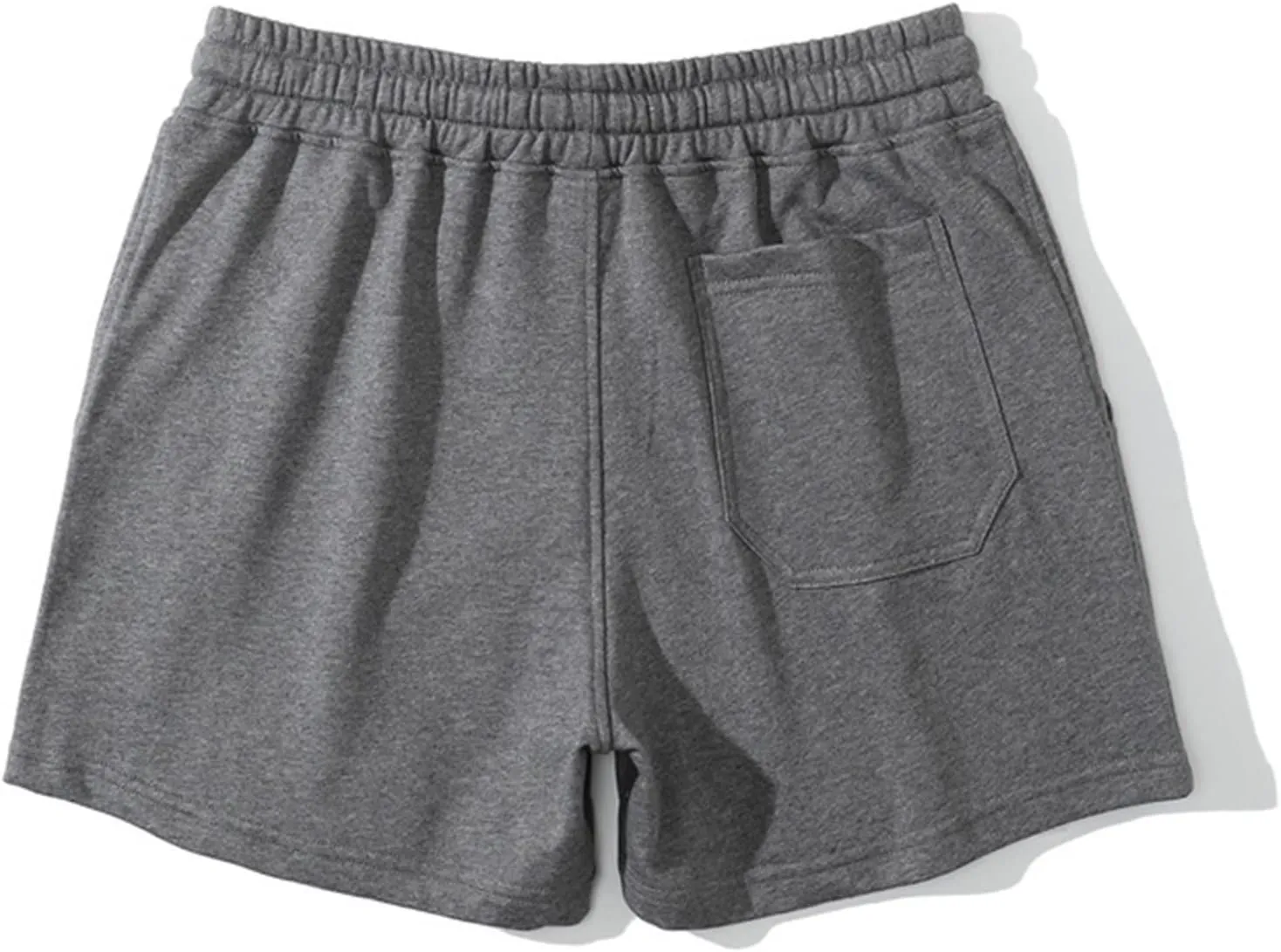 Muscularfit Mens Gym Workout Cotton Shorts 3 Inch Quick Dry Drawstring Shorts Summer Elastic Waist Casual Shorts with Pocket