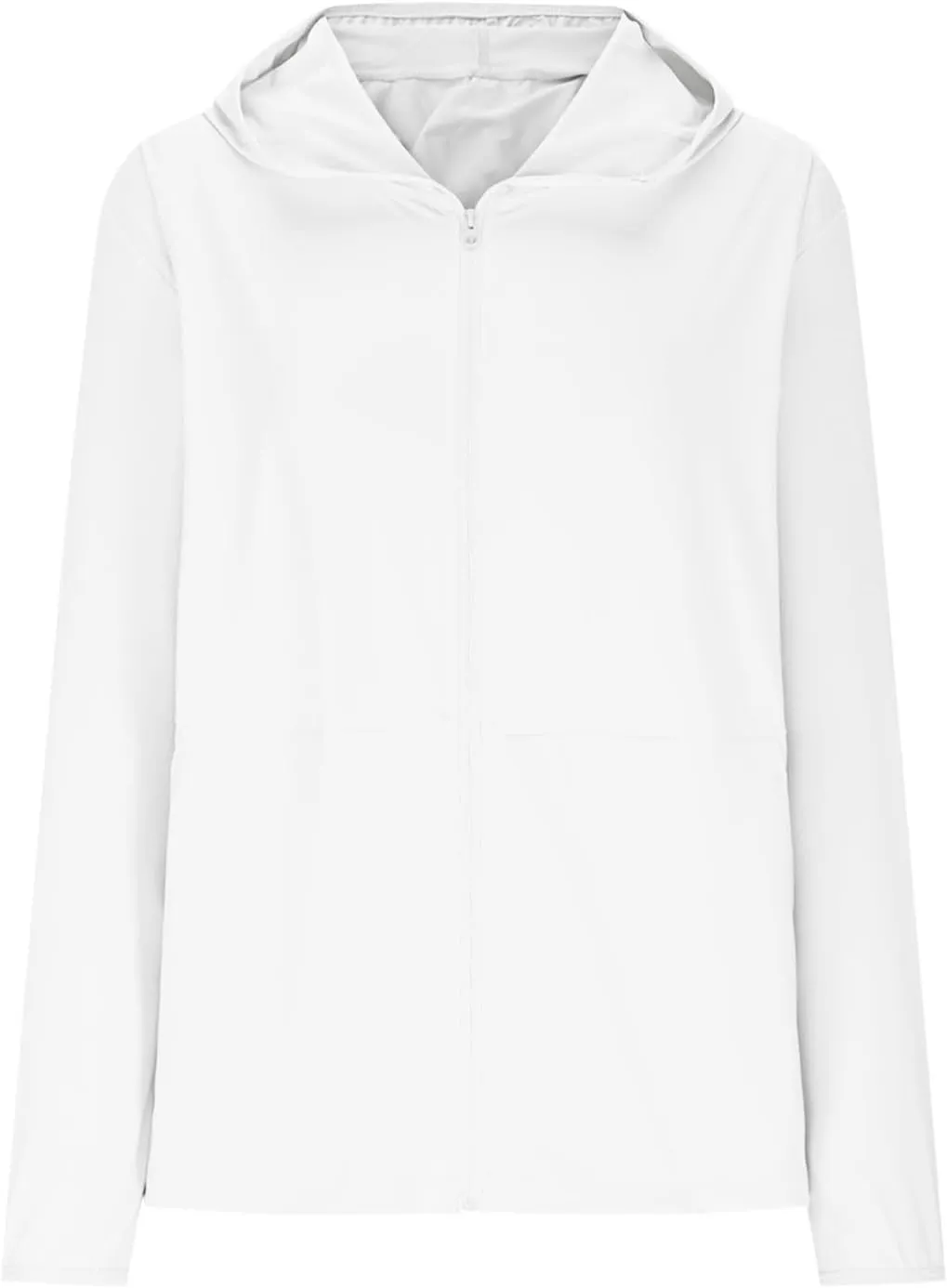 UV Protection Jackets with Hoodie for Womens Full Zip Up Lightweight Summer Sun Protect Coat with Pockets & Thumb Hole
