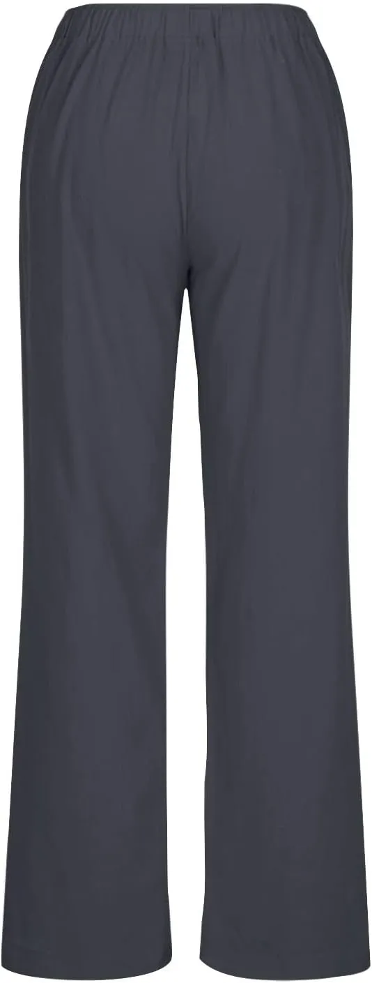 Wide Leg Linen Pants for Women Summer Boho Drawstring High Waist Casual Lounge Pant 2025 Beach Travel Vacation Outfits