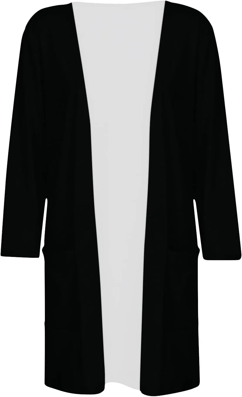 Women's Blazers & Suit Jackets, House Coats for Women with Pockets Solid 3/4 Sleeve Basic Summer Draped Cardigans