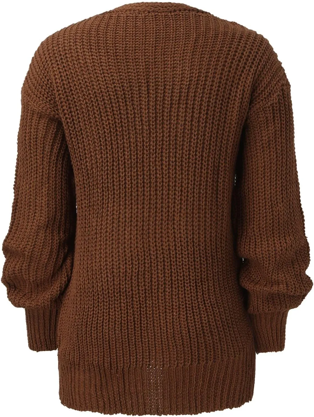 Women's Cardigan Open Front Long Lantern Sleeve Sweater Coats Fall 2024 Oversized Chunky Knit Outwear with Pockets