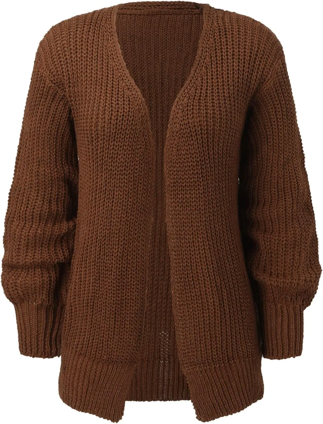 Women's Cardigan Open Front Long Lantern Sleeve Sweater Coats Fall 2024 Oversized Chunky Knit Outwear with Pockets