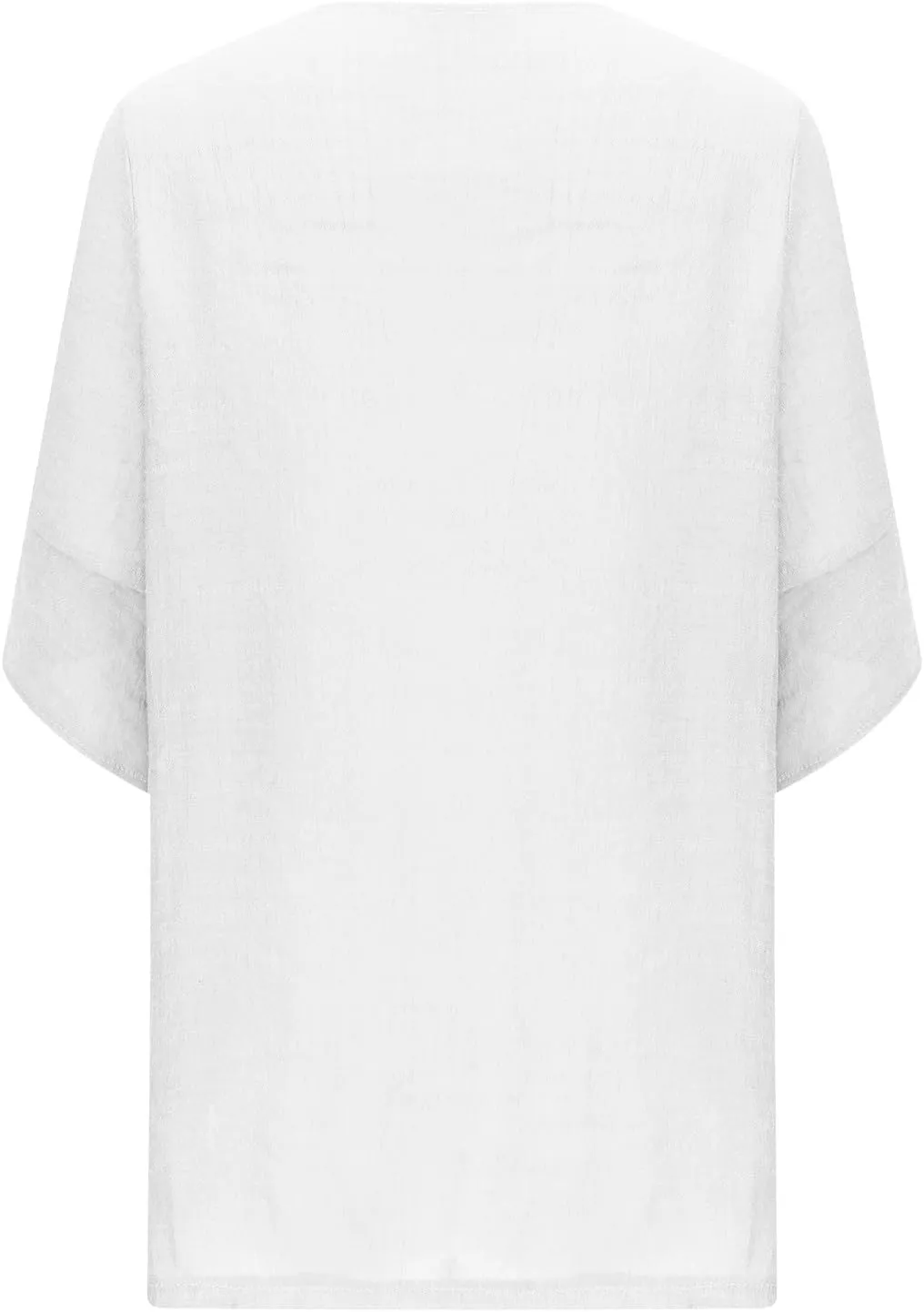 Womens Lightweight Linen Cardigan 2025 Summer Half Sleeve Open Front Beach Coverup Plus Size Sun Protection Clothing