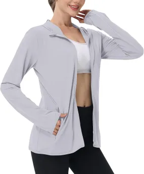 Women's Sun Protection Jacket Cooling Hooded SPF Shirts Lightweight Long Sleeve UV Clothing for Outdoor Hiking Running